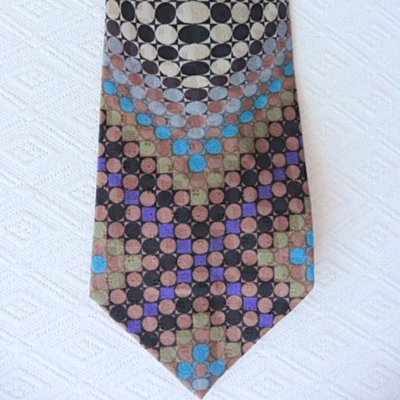 Stefano Ricci Tie Purple Geometric - Pleated Silk - Tie Deals FORMAT Japan black brown purple geometric dot retro 100% silk tie